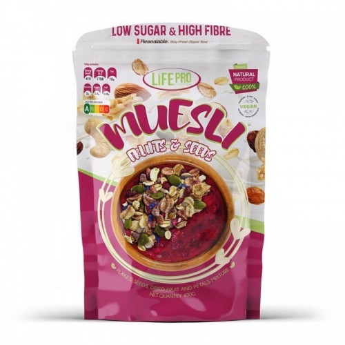 Life Pro Fit Food Muesli FruitSeeds Vegan 400g
